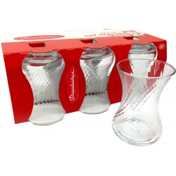 Pasabahce 6x Slim Optical Turkish Tea Glasses 42781