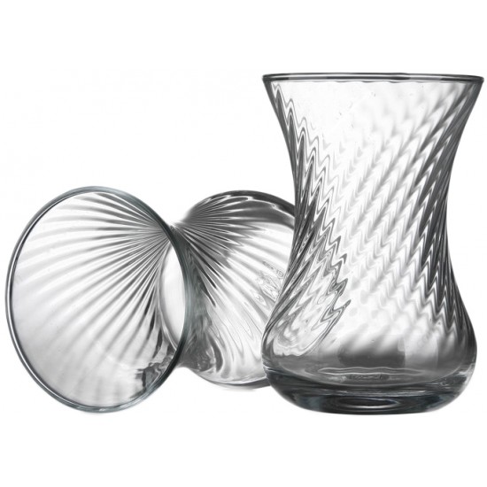 Pasabahce 6x Slim Optical Turkish Tea Glasses 42781 SAMA FOODS ENFIELD UK