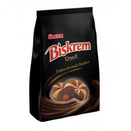 Ulker Biskrem Duo With Cocoa Cream Filling 155g SAMA FOODS ENFIELD UK