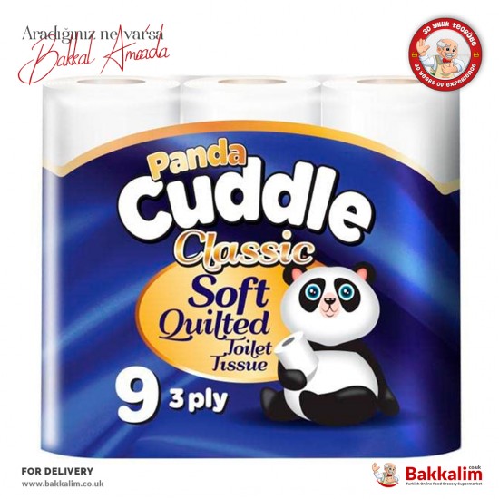 Panda Cuddle Soft Toilet Paper Classic 9 Rolls SAMA FOODS ENFIELD UK