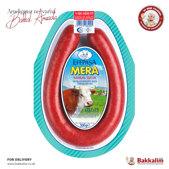 Efepaşa Mera Kangal Sucuk %100 Sığır 500 Gr