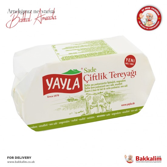 Yayla Çiftlik Tereyağı Tuzsuz 250 Gr SAMA FOODS ENFIELD UK