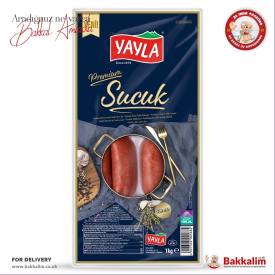 Yayla Premium Turkish Style Sucuk Finger Garlic Sausage 1000 G SAMA FOODS ENFIELD UK