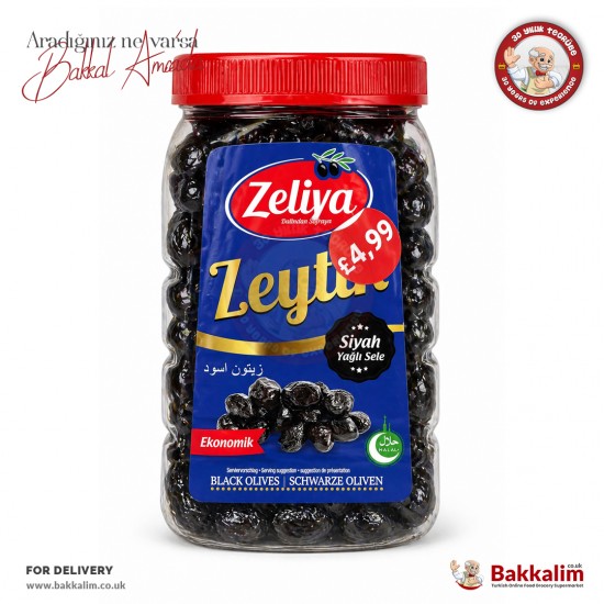 Zeliva Gemlik Yağlı Sele Siyah Zeytin 1200 G