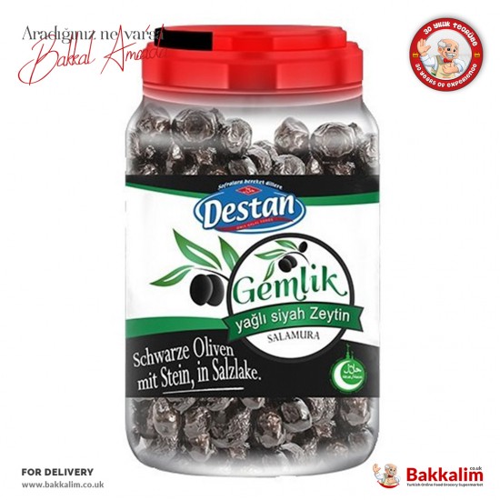 Destan 1300 G Gemlik Black Olive With Oily SAMA FOODS ENFIELD UK