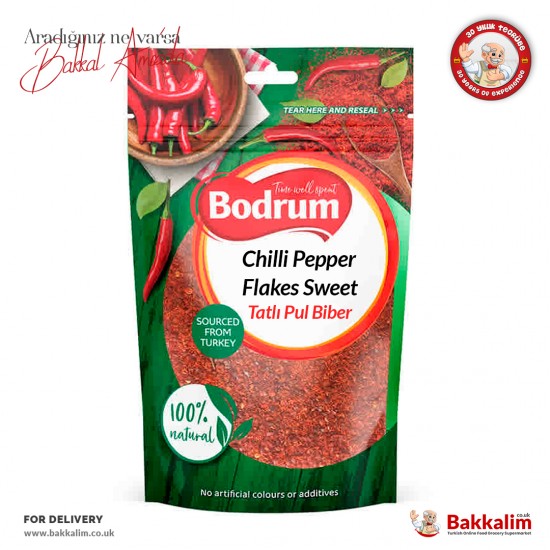 Bodrum İpek Pul Biber Tatlı 100 Gr SAMA FOODS ENFIELD UK