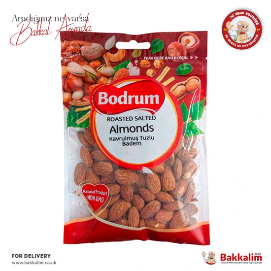 Bodrum Badem Kavrulmuş Ve Tuzlu 150 Gr SAMA FOODS ENFIELD UK