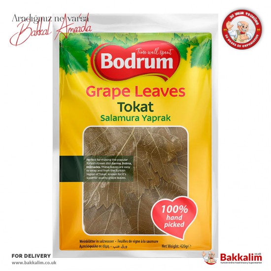 Bodrum Tokat Grape Leaves 420 G SAMA FOODS ENFIELD UK