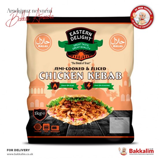 Eastern Delight Chicken Kebab Semi-Cooked & Sliced 1000 G SAMA FOODS ENFIELD UK