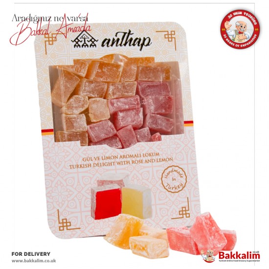 Anthap Turkish Delight with Rose and Lemon 300 G SAMA FOODS ENFIELD UK