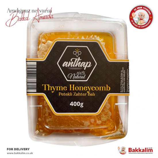 Anthap Natural Thyme Honeycomb Honey 400 G SAMA FOODS ENFIELD UK