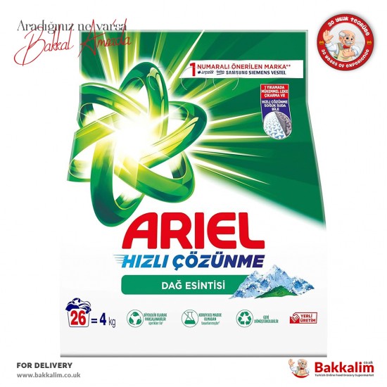 Ariel Çamaşır Deterjanı Dağ Esintisi 4000 Gr SAMA FOODS ENFIELD UK