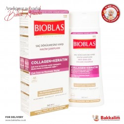 Bioblas 360 Ml Herbal Shampoo For Hair Loss Collagen And Keratin