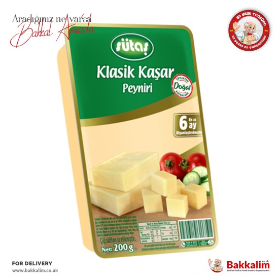 Sütaş Klasik Kaşar Peynir 200 Gr SAMA FOODS ENFIELD UK