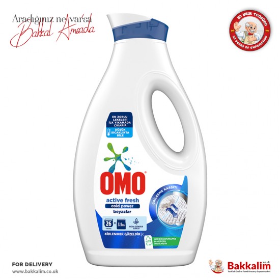 Omo Active Fresh Liquid Laundry Detergent for White Clothes 1690 ml SAMA FOODS ENFIELD UK