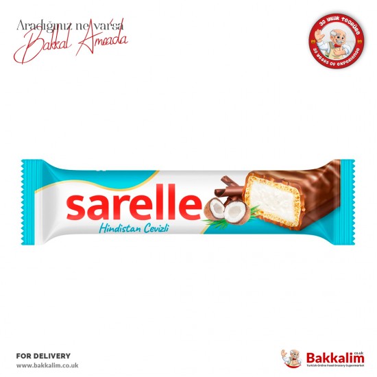 Sarelle Chocolate covered Wafer with Coconut 33 G SAMA FOODS ENFIELD UK