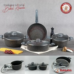 Avangarda 7 Parça Yapışmaz Granit Alüminyum Set
