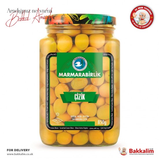 Marmarabirlik XL Çizik Doğal Yeşil Zeytin Süzme 850 Gr