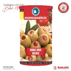 Marmarabirlik XL Green Olives Stuffed with Red Peppers Net 800 G