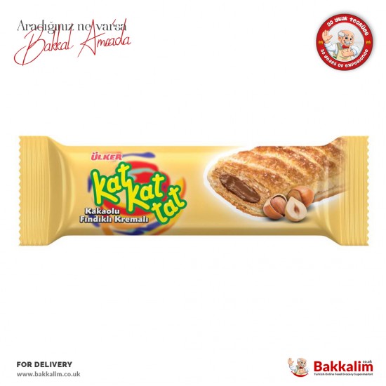 Ulker Kat Kat Tat Cocoa Hazelnut Cream Filling Bar 25 G SAMA FOODS ENFIELD UK