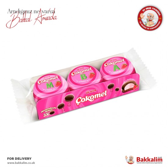 Ulker Cokomel Marshmallow Strawberry 3 Pcs SAMA FOODS ENFIELD UK