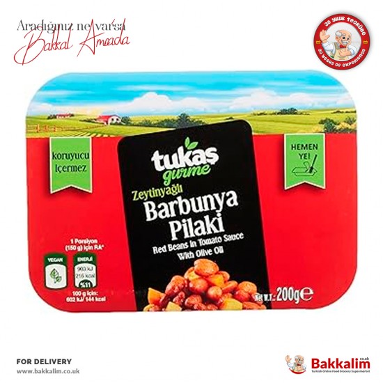 Tukas Gurme Red Beans in Tomato Sauce with Olive Oil 200 G SAMA FOODS ENFIELD UK