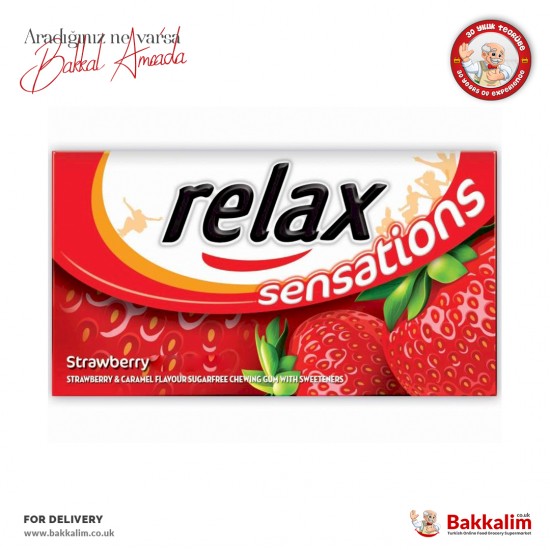 Relax Sensations Strawberry Chewing Gum 27 G SAMA FOODS ENFIELD UK