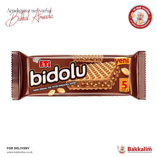 Eti Bidolu Fındık Kremalı Yer Fıstığı Parçacıklı Gofret 81 Gr SAMA FOODS ENFIELD UK