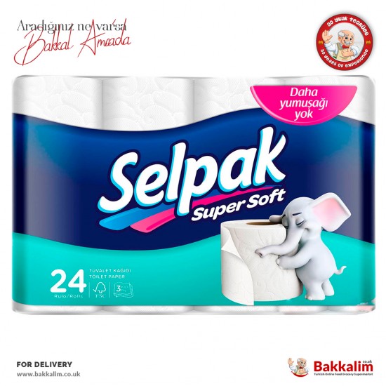 Selpak Super Soft Tuvalet Kağıdı 24 Rulo 3 Katlı SAMA FOODS ENFIELD UK