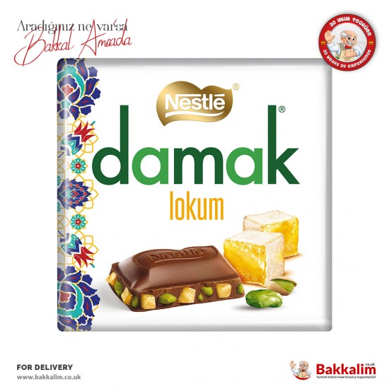 Nestle Damak Chocolate with Turkish Delight and Pistachio 60 G SAMA FOODS ENFIELD UK