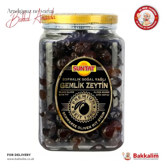 Suntat Gold Gemlik Siyah Zeytin 900 Gr SAMA FOODS ENFIELD UK