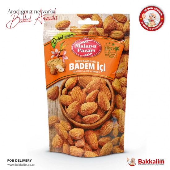 Malatya Pazarı Badem Kavrulmuş ve Tuzlu 180 Gr SAMA FOODS ENFIELD UK