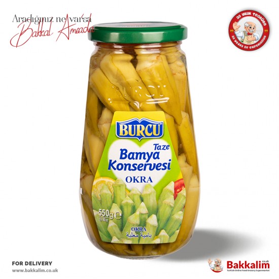 Burcu Canned Fresh Okra 550 G SAMA FOODS ENFIELD UK