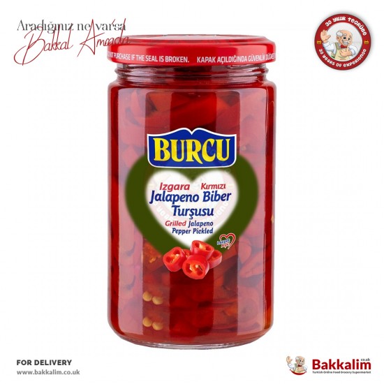 Burcu Grilled Red Jalapeno Pepper Pickled 550 G