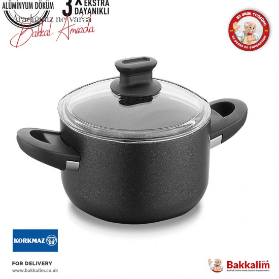 Korkmaz Lina 20x10.5 cm Black Cookware A2871 SAMA FOODS ENFIELD UK