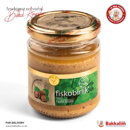 Fiskobirlik %70 Doğal Fındık Ezmesi 180 Gr SAMA FOODS ENFIELD UK