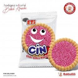 Eti Cin Strawberry Sauce Jelly Biscuit 25 G