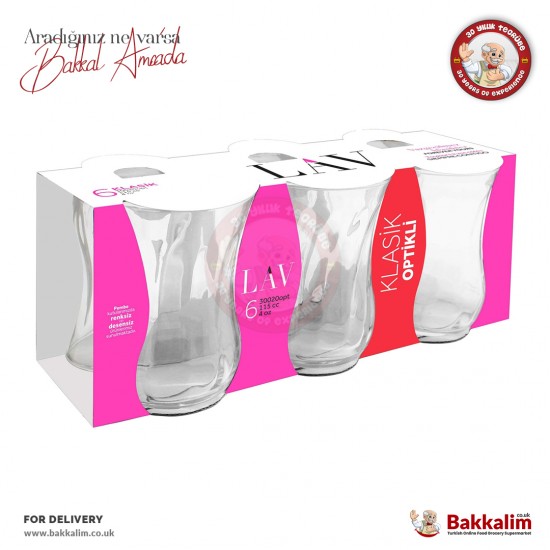LAV Klasik Optik Çay Bardağı 115 CC 6 Adet