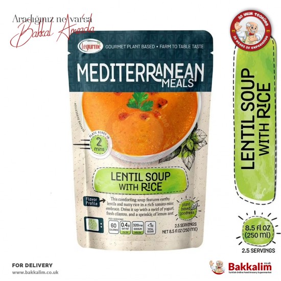 Legurme Pirinçli Mercimek Çorbası 250 Ml Yemeye Hazır