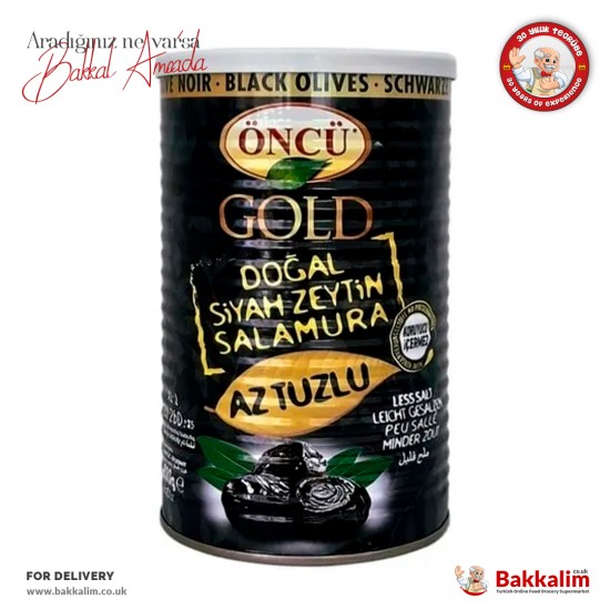 Öncü Gold Doğal Siyah Zeytin Az Tuzlu 800 Gr SAMA FOODS ENFIELD UK