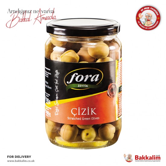 Fora Scratched Green Olives N700 G SAMA FOODS ENFIELD UK