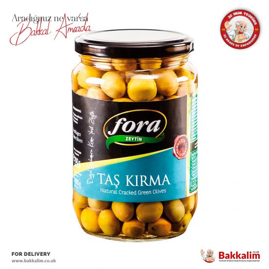 Fora Cracked Green Olives N700 G SAMA FOODS ENFIELD UK