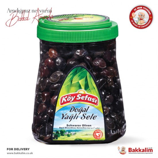 Köy Sefası 700 Gr Doğal Yağlı Sele Siyah Zeytin SAMA FOODS ENFIELD UK