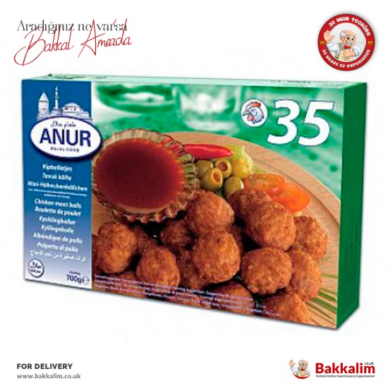 Anur 700 G Chicken Meat Balls Pack in 35 Pcs SAMA FOODS ENFIELD UK