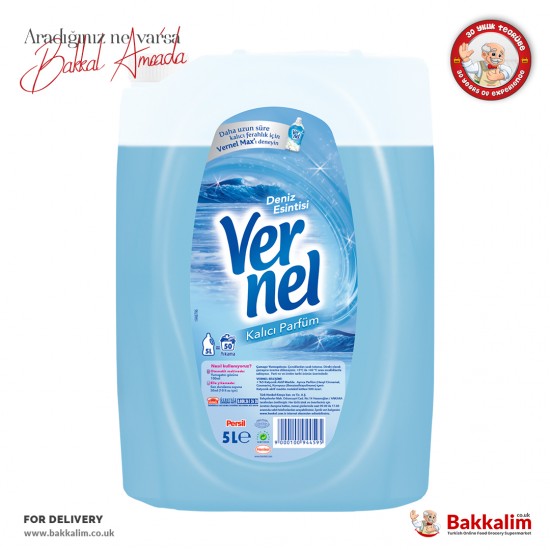 Vernel Fabric Softener - Sea Breeze 5 Lt 50 Washes SAMA FOODS ENFIELD UK