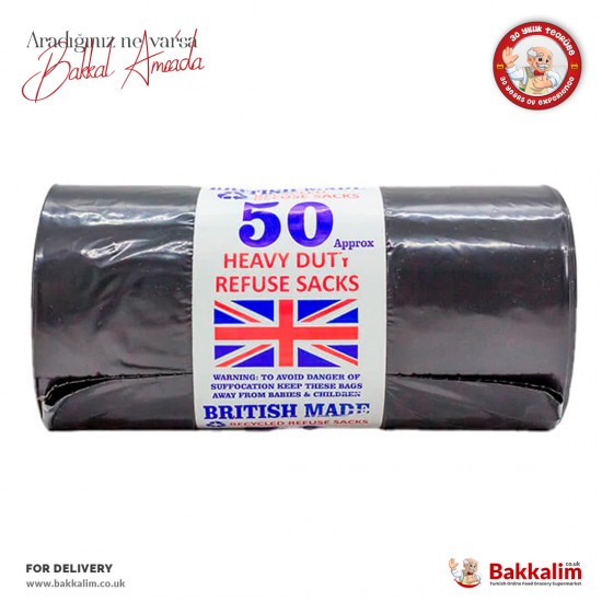 50 Adet Kaliteli Çöp Poşeti 55 Lt SAMA FOODS ENFIELD UK