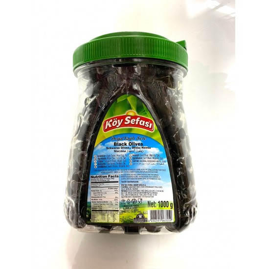 Köy Sefası 1500 Gr Doğal Yağlı Sele Siyah Zeytin SAMA FOODS ENFIELD UK