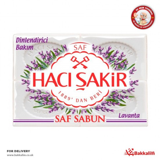 Hacı Şakir 175 Gr 4 Pcs Soothing Lavender Pure Soap SAMA FOODS ENFIELD UK