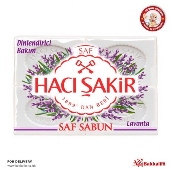 Hacı Şakir 175 Gr 4 Adet Dinlendirici Lavanta Saf Sabun SAMA FOODS ENFIELD UK