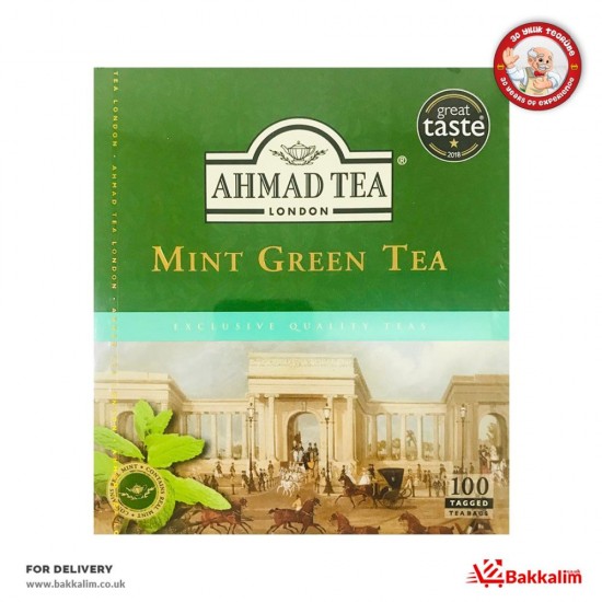 Ahmad Tea 100 Poşet Naneli Yeşil Çay SAMA FOODS ENFIELD UK